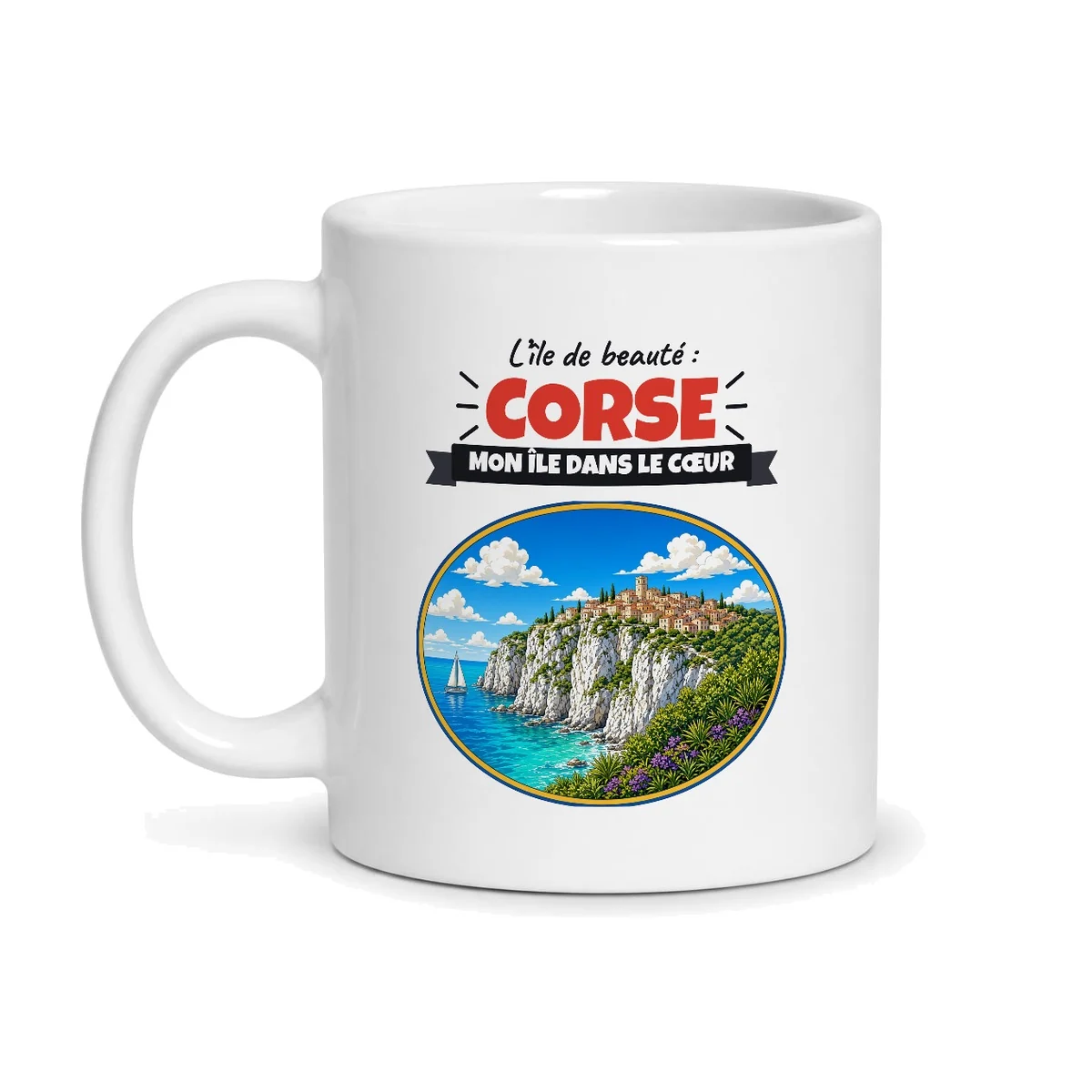 Mug Corse – mug blanc vu de face