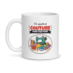 Mug couture – mug blanc vu de face