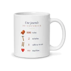 Mug couvreur personnalisé prénom – mug blanc vu du dos