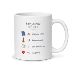 Mug CPE personnalisé prénom – mug blanc vu du dos