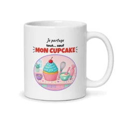 Mug cupcake – mug blanc vu du dos