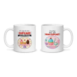 Mug cupcake – les deux faces du mug côte à côte