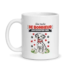 Mug dalmatien – mug blanc vu de face