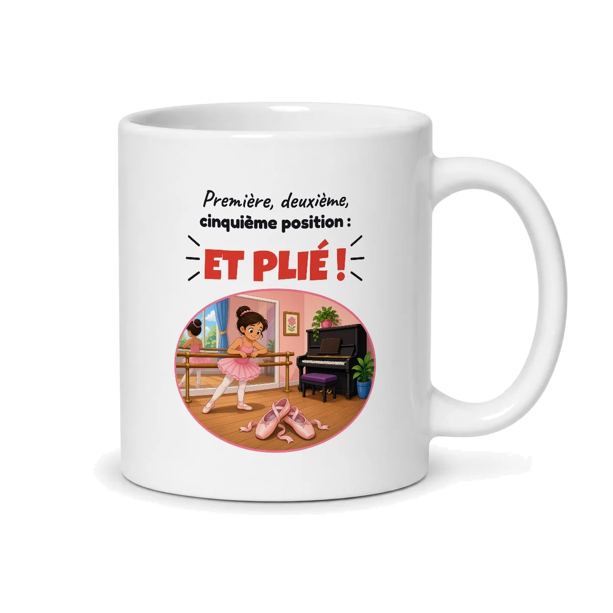 Mug danse classique – mug blanc vu du dos