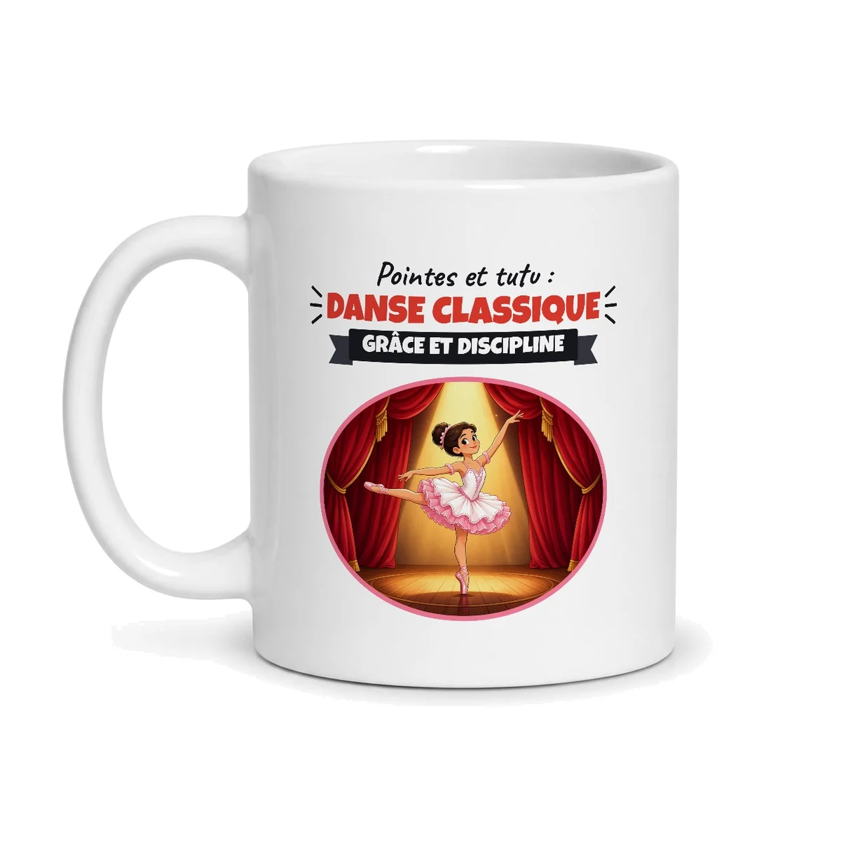 Mug danse classique – mug blanc vu de face