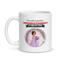 Mug demoiselle d’honneur – mug blanc vu de face