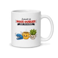 Mug départ collègue « Tu t'en vas ? Traître ! », vue du dos