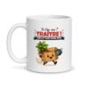 Mug départ collègue « Tu t'en vas ? Traître ! », vue de face