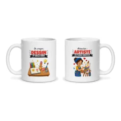 Mug dessin – les deux faces du mug côte à côte