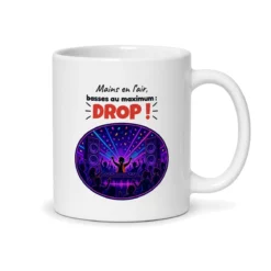 Mug DJ – mug blanc vu du dos