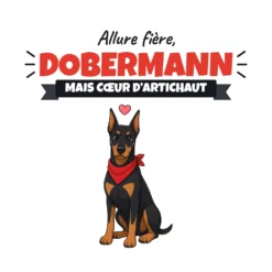 Mug dobermann – visuel imprimé face avant