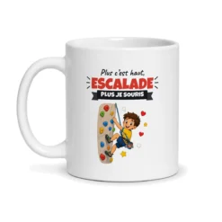 Mug escalade – mug blanc vu de face