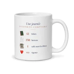 Mug experte-comptable personnalisé prénom – mug blanc vu du dos