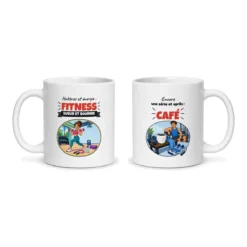 Mug fitness – les deux faces du mug côte à côte