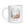 Mug fleuriste personnalisé prénom – mug blanc vu de face