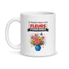 Mug fleurs – mug blanc vu de face
