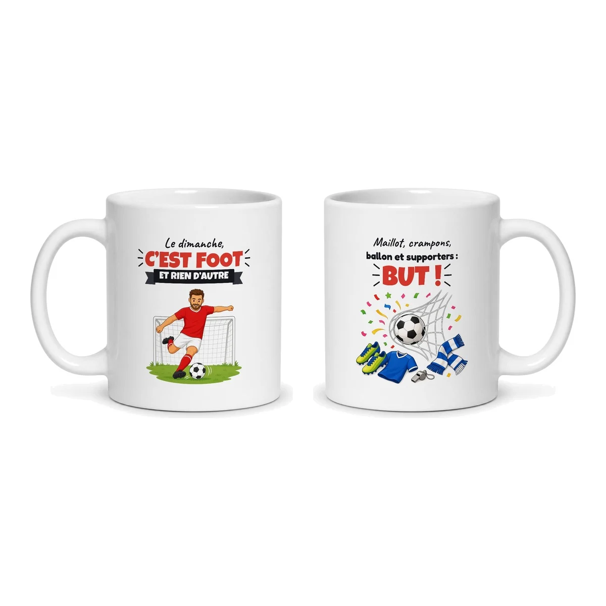 Mug foot – les deux faces du mug côte à côte