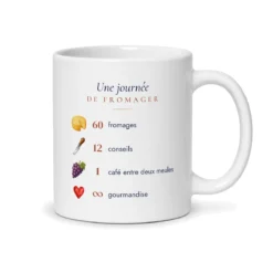 Mug fromager personnalisé prénom – mug blanc vu du dos