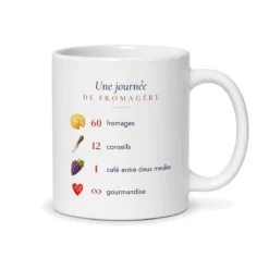 Mug fromagère personnalisé prénom – mug blanc vu du dos