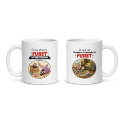 Mug furet – les deux faces du mug côte à côte