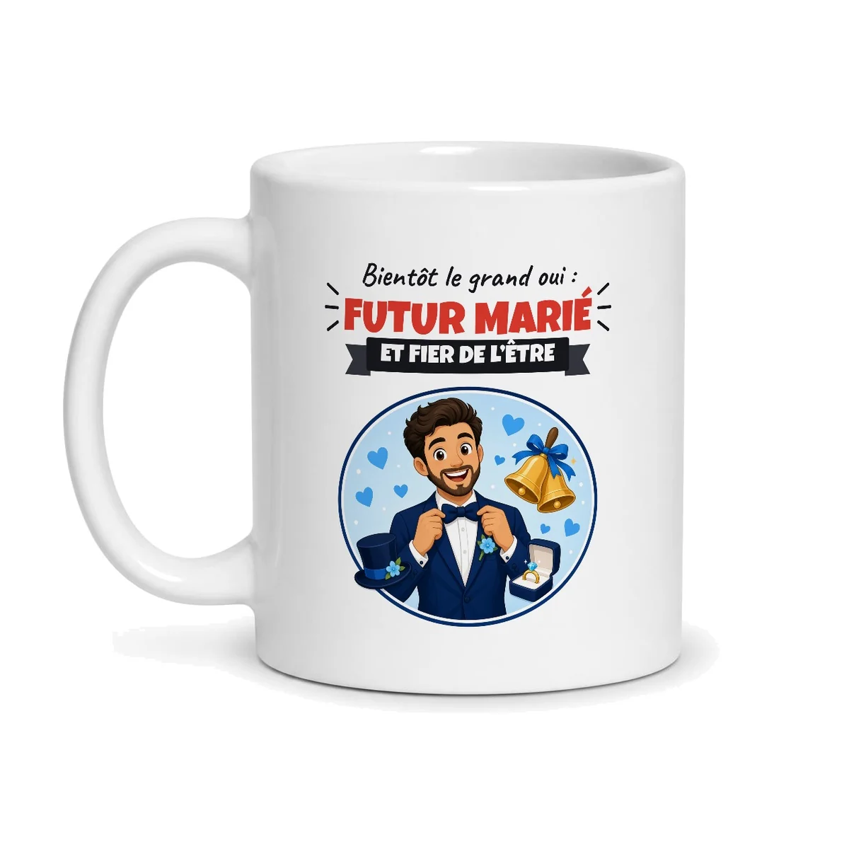 Mug futur marié – mug blanc vu de face
