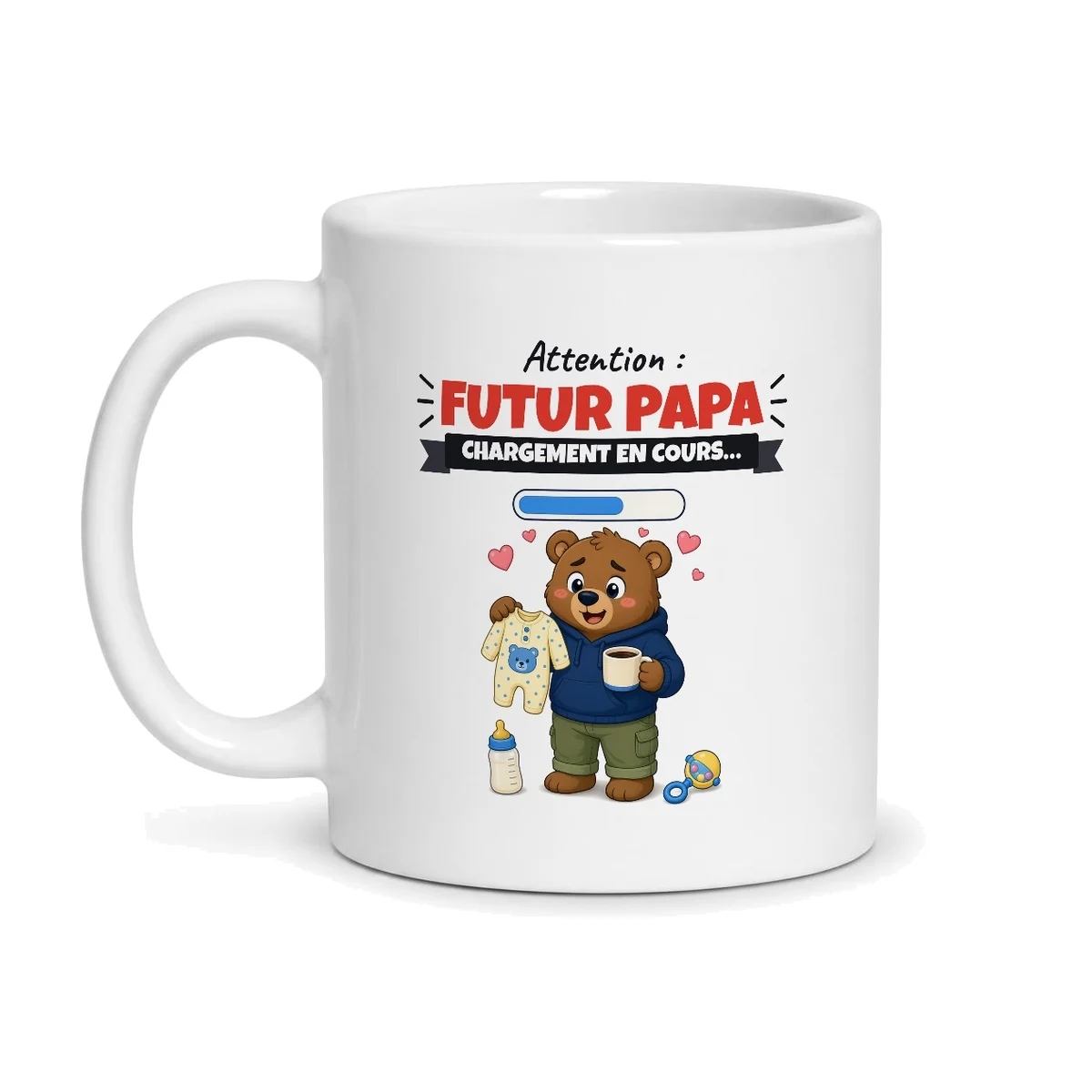 Mug futur papa – mug blanc vu de face