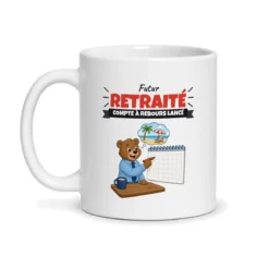Mug futur retraité – mug blanc vu de face