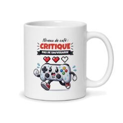 Mug gamer « Encore une partie », vue du dos