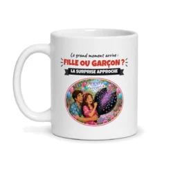 Mug gender reveal – mug blanc vu de face