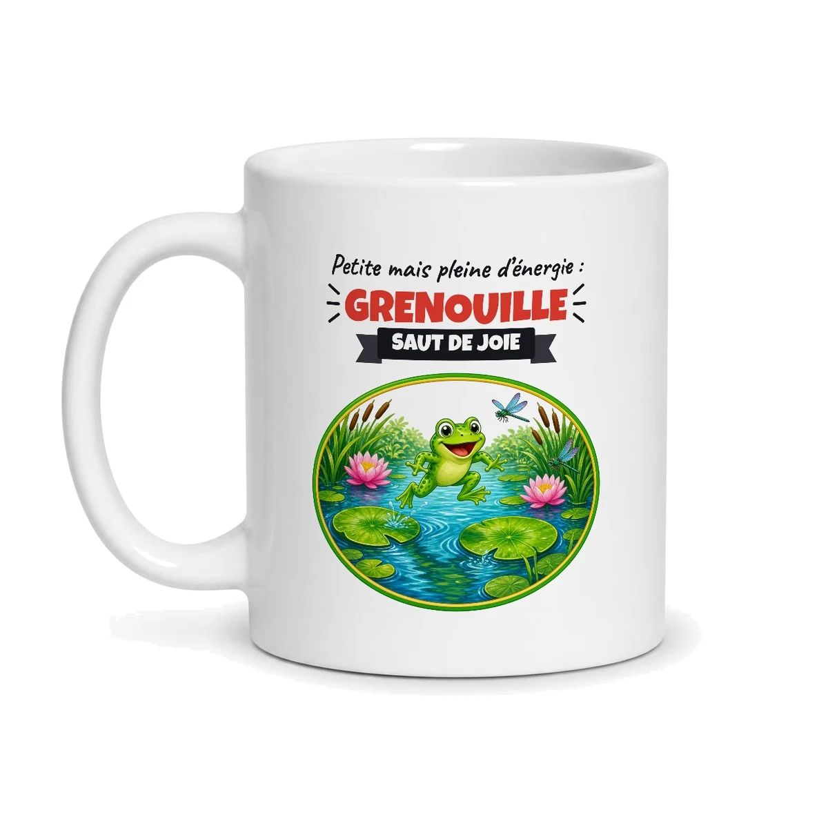 Mug grenouille – mug blanc vu de face