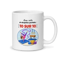 Mug gymnastique – mug blanc vu du dos
