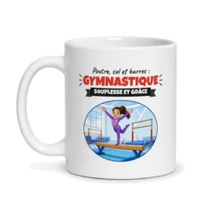 Mug gymnastique – mug blanc vu de face