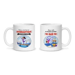 Mug gymnastique – les deux faces du mug côte à côte
