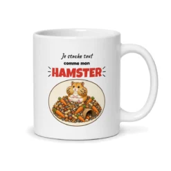 Mug hamster – mug blanc vu du dos