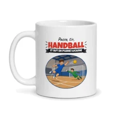 Mug handball – mug blanc vu de face