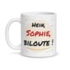 Mug hein biloute personnalisé, vue de face