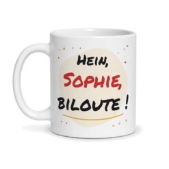Mug hein biloute personnalisé, vue de face