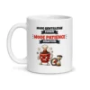 Mug humoristique collègue Mode gentillesse expirée mode patience désactivée, vue de face