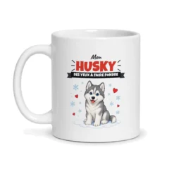 Mug husky – mug blanc vu de face