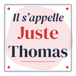 Mug il s'appelle Juste personnalisé, visuel de la face avant