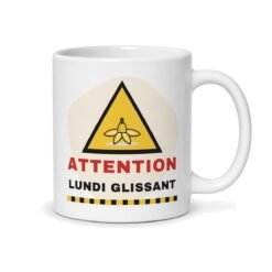 Mug j'ai glissé chef, vue du dos