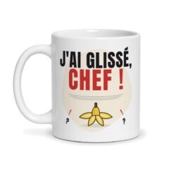 Mug j'ai glissé chef, vue de face