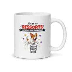 Mug jack russell – mug blanc vu du dos