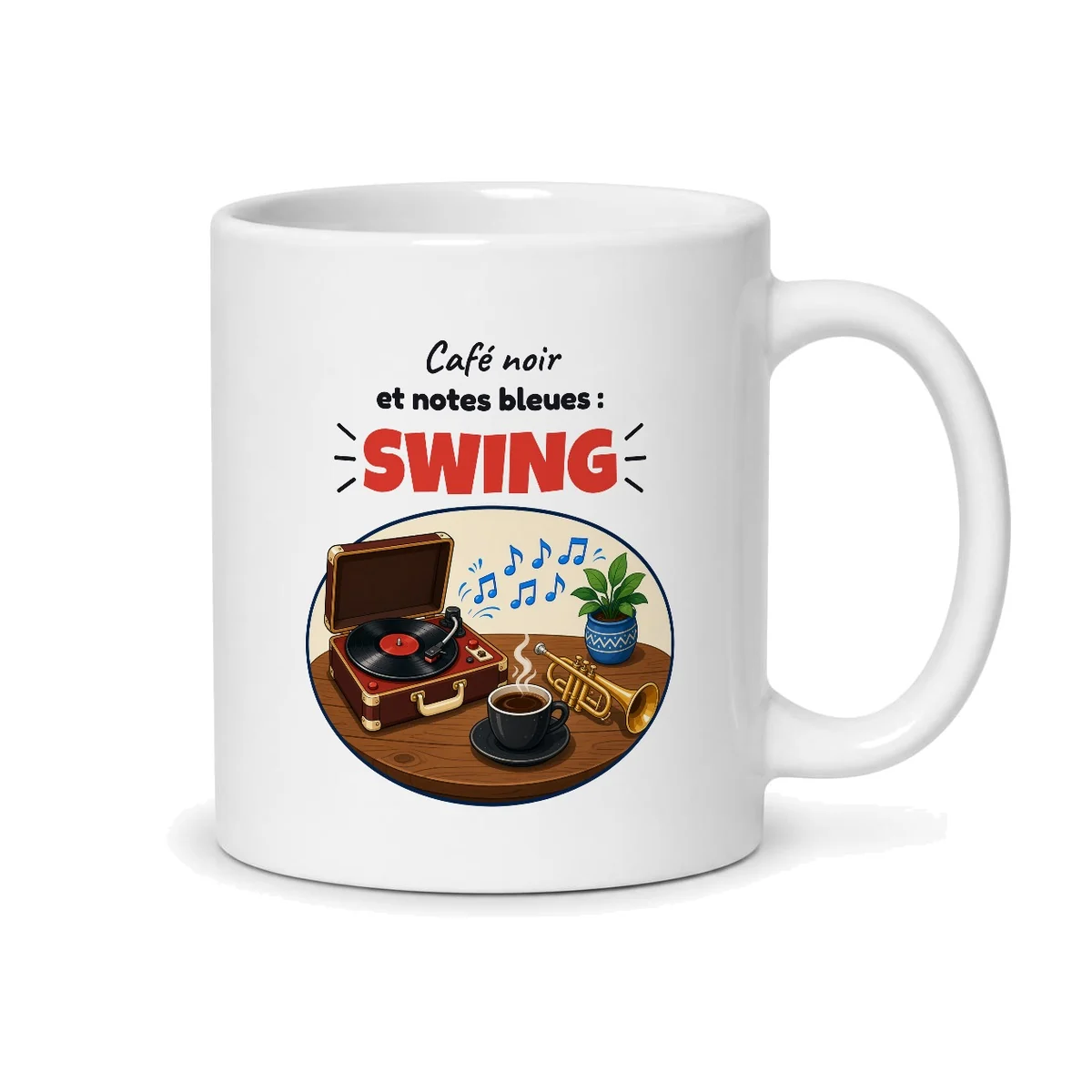 Mug jazz – mug blanc vu du dos