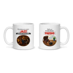 Mug jazz – les deux faces du mug côte à côte