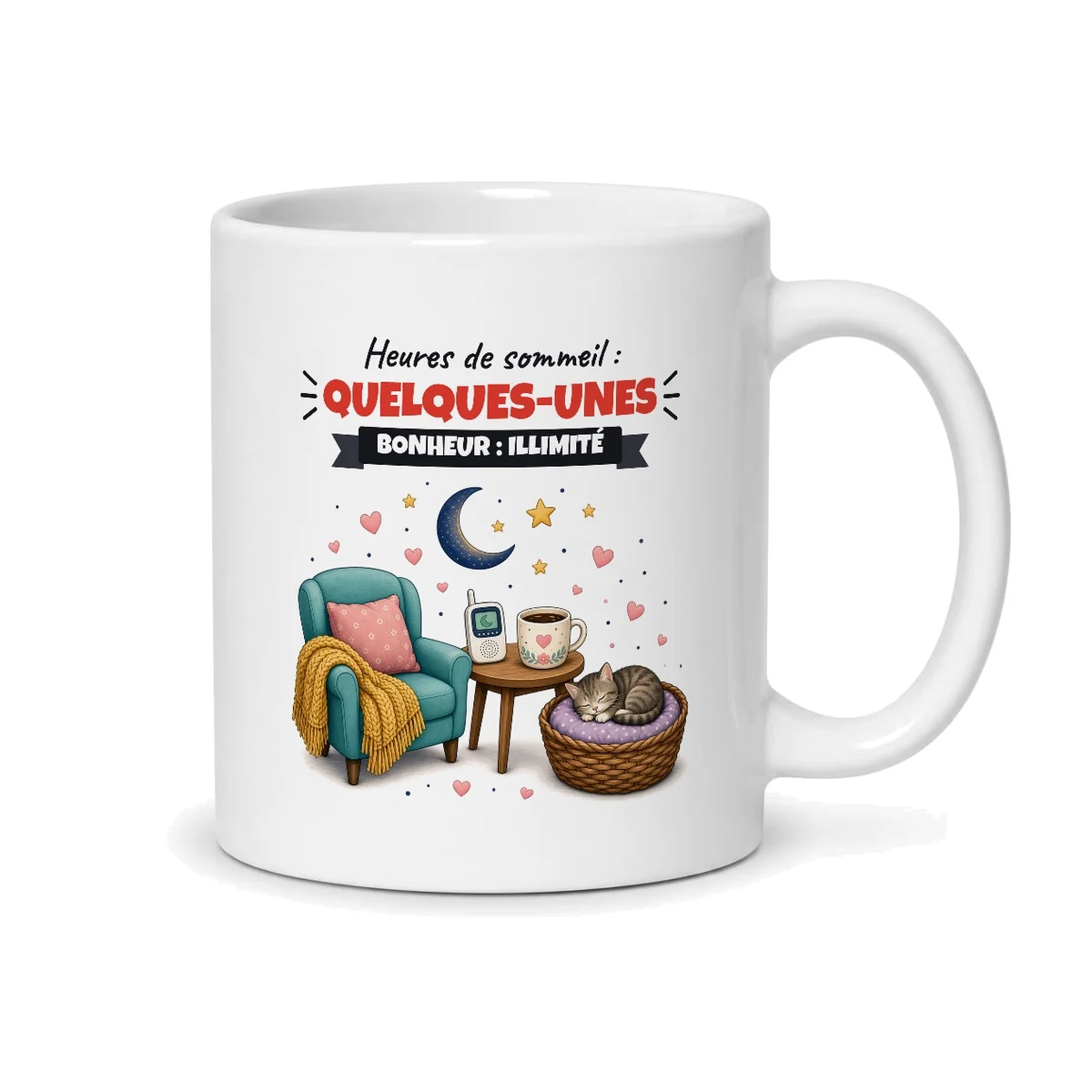 Mug jeune maman – mug blanc vu du dos