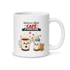 Mug jeune papa – mug blanc vu du dos
