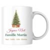 Mug Joyeux Noël Famille personnalisé nom et prénoms – mockup du mug