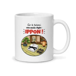 Mug judo – mug blanc vu du dos