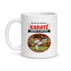 Mug karaté – mug blanc vu de face